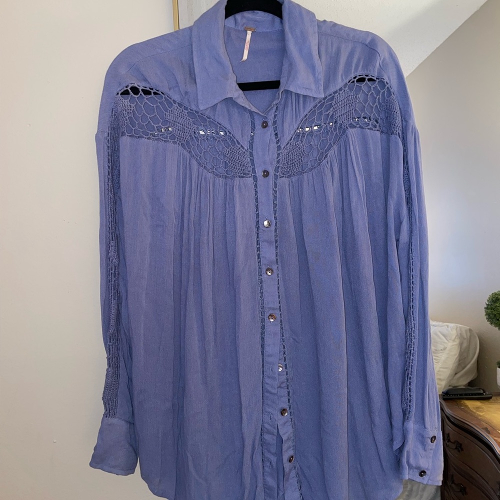 Free People Collared Button Up